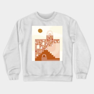 Delicate Mediterranean Illustrations Crewneck Sweatshirt